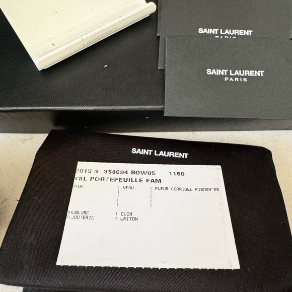 SOLD - 💎AUTH YSL Saint Laurent Monogram Zip Around Wallet Black - Picture 13 of 14